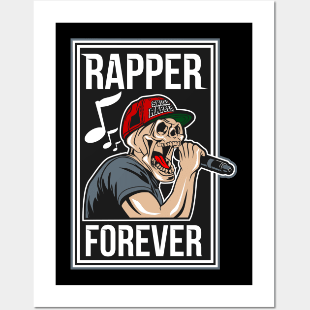 SKULL RAPPER Wall Art by beanbeardy